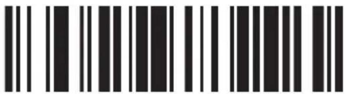 Black and white barcode image with vertical lines on both sides
