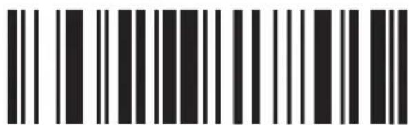 Black and white barcode image with vertical lines on both sides