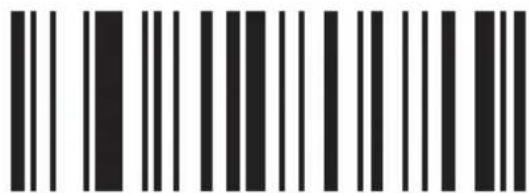 Black and white barcode image with vertical lines and a small number '1' at the bottom right.