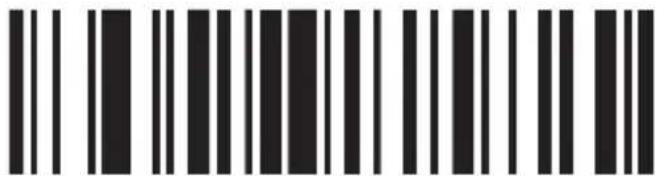 Black and white barcode image with vertical lines and dots, no readable text or symbols