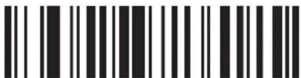 Black and white barcode image with vertical lines and dots, no readable text or symbols