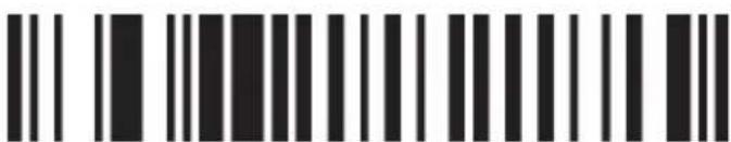 Black and white barcode image with vertical lines and a central bar
