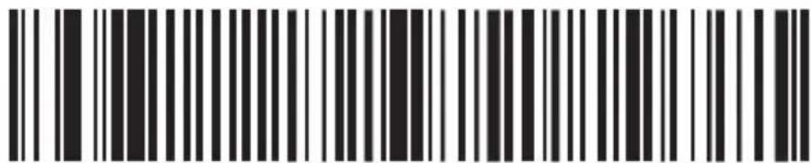 Black and white barcode image with vertical lines and a central dot