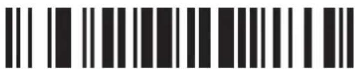 Black and white barcode image with vertical lines and dots, no readable text or symbols