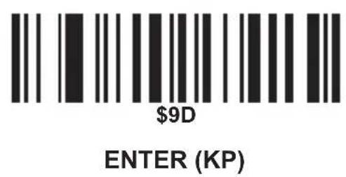 $9D ENTER (KP)
