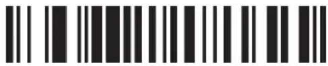 Barcode image containing machine-readable data, with vertical black bars for each bar and a series of white dots for continuation.