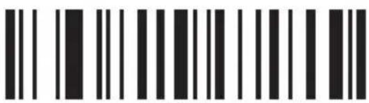 Barcode image with vertical black and white bars, no visible text or symbols beyond the pattern