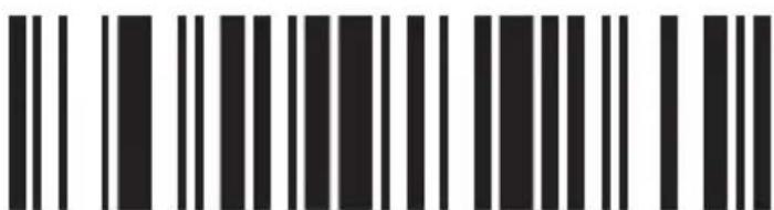 Black and white barcode image with vertical lines on both sides