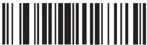 Black and white barcode image with vertical lines on both sides
