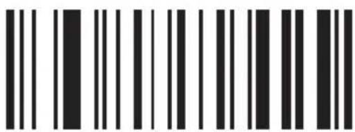Black and white barcode image with vertical lines and dots, no readable text or symbols