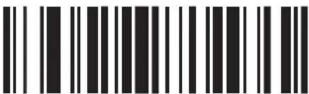 Black and white barcode image with vertical lines on both sides