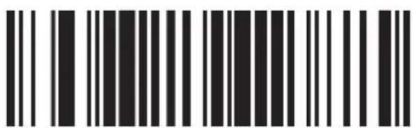 Black and white barcode image with vertical lines and dots, no readable text or symbols