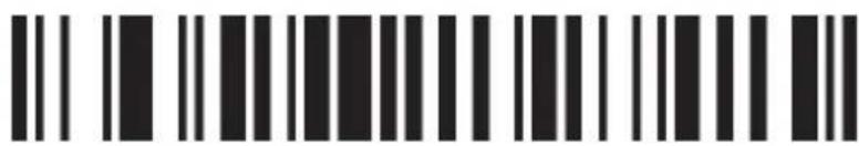 Black and white barcode image with vertical lines and dots, no readable text or symbols