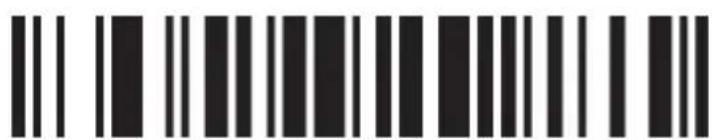 Black and white barcode image with vertical lines and dots, no readable text or symbols