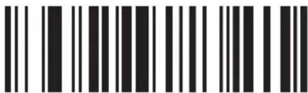 Black and white barcode image with vertical lines above and below the bars
