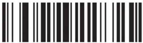 Black and white barcode image with vertical lines on both sides
