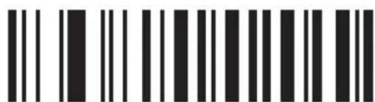 Barcode image containing machine-readable data, with vertical black bars for digits 0 to 10