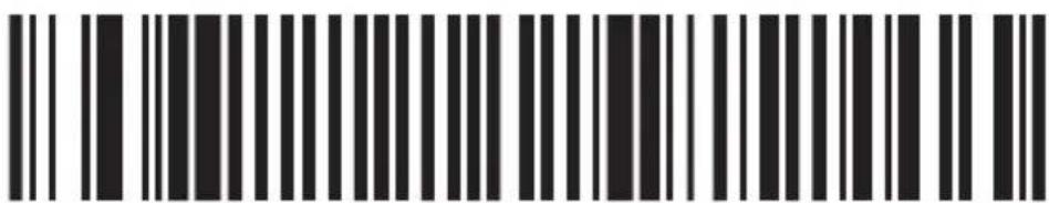 Black and white barcode image with vertical lines and a central dot