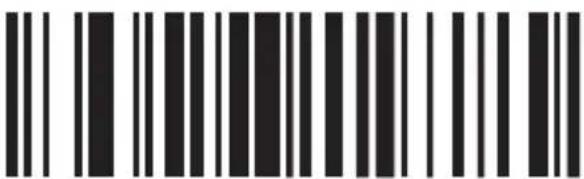 Black and white barcode image with vertical lines on both sides