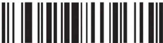 Black and white barcode image with vertical lines and dots, no readable text or symbols
