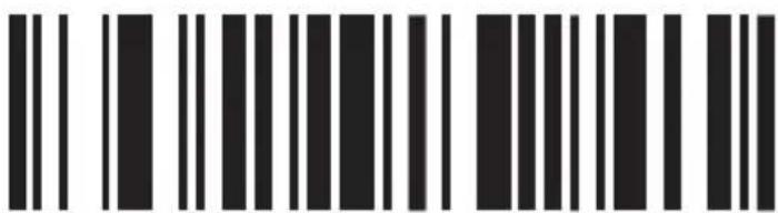 Black and white barcode image with vertical lines on both sides