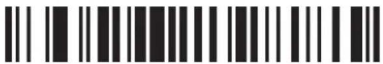 Black and white barcode image with vertical lines and dots, no readable text or symbols
