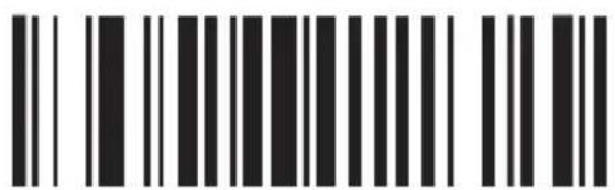 Black and white barcode image with vertical lines and a small number '1' at the bottom left.