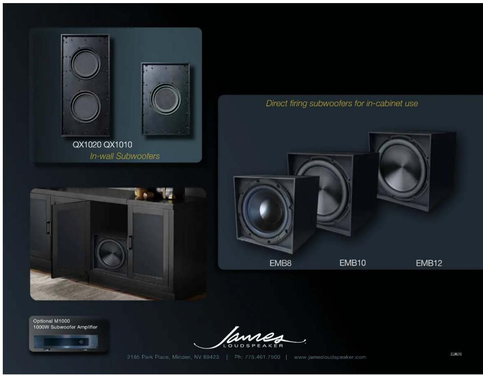 James EMB1200 - Hidden Woofer Options - 12