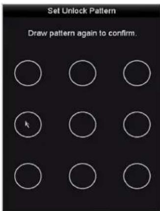 Set Unlock Pattern Draw pattern again to confirm.