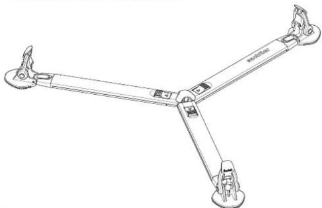 Sachtler System FSB 10 T FT MS - Attach Optional Ground Spreader flowtech 75 / 100 - 4