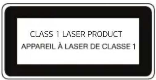 CLASS 1 LASER PRODUCT APPAREIL À LASER DE CLASSE 1