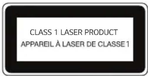 CLASS 1 LASER PRODUCT APPAREIL À LASER DE CLASSE 1