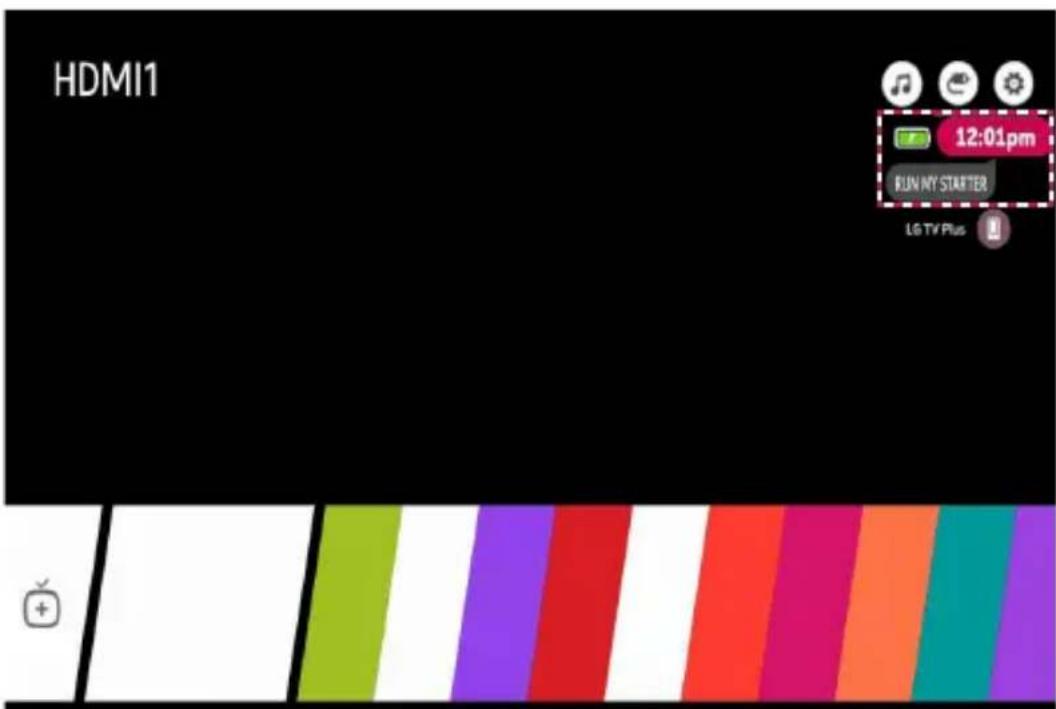 HDMI1 12:01pm RUN MY STARTER LG TV Plus
