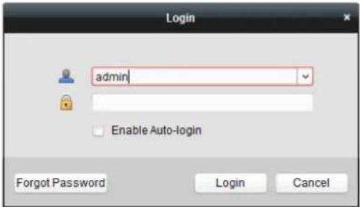 Login admin Enable Auto-login Forgot Password Login Cancel