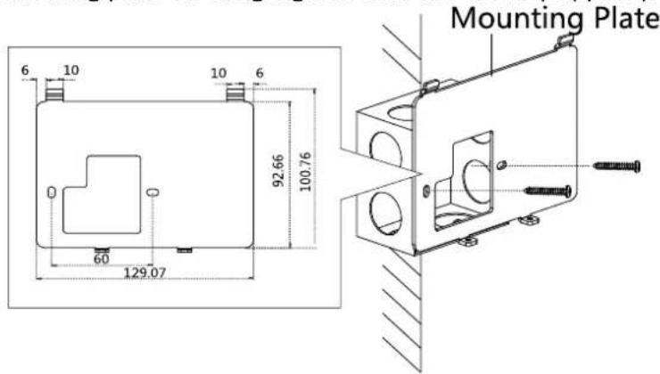 6 10 10 6 92.66 100.76 60 129.07 Mounting Plate