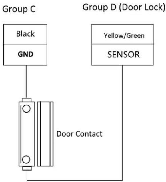 Hikvision DS-K1T201 - The Wiring of Door Contact - 1
