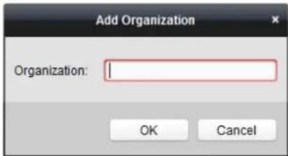 Add Organization Organization: OK Cancel