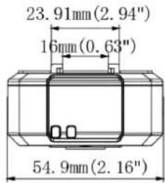23.91mm (2.94") 16mm (0.63") 54.9mm (2.16")