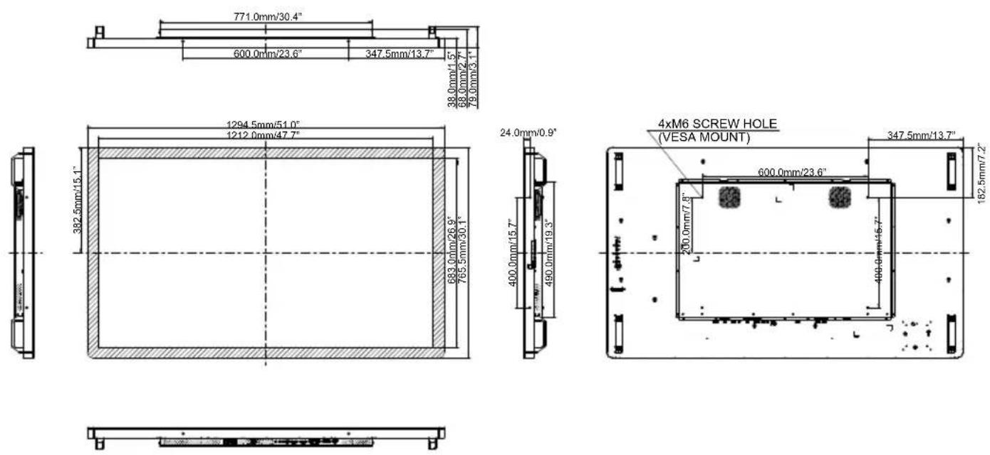 IIYAMA TF4938UHSC-B2AG - SPECIFICATIONS : ProLite TF5538UHSC-B2AG / ProLite TF5538UHSC-W2AG - 2