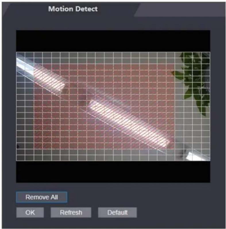 Motion Detect Remove All OK Refresh Default