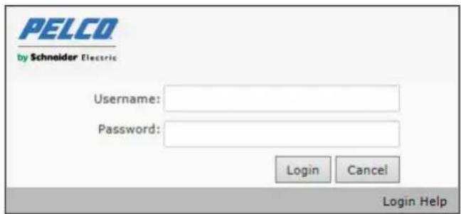 PELCO by Schneider Electric Username: Password: Login Cancel Login Help