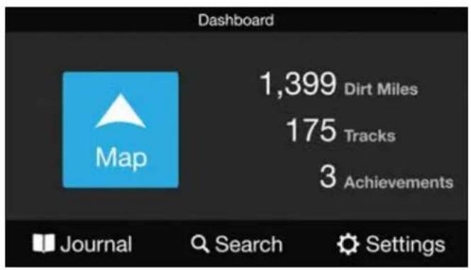 Dashboard 1,399 Dirt Miles 175 Tracks 3 Achievements Journal Search Settings