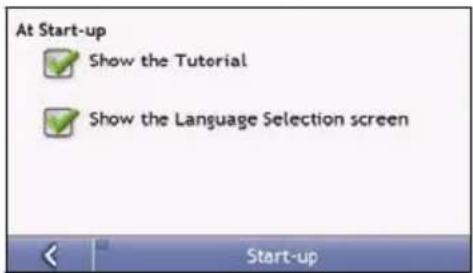 At Start-up ✓ Show the Tutorial ✓ Show the Language Selection screen Start-up