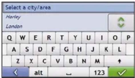 Select a city/area Horley London Q W E R T Y U I O P A S D F G H J K L Z X C V B N M ↑ < alt ~ 123 ✓