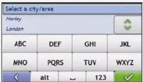 Select a city/area Horley London ABC DEF GHI JKL MNO PQRS TUV WXYZ < alt - 123 ✓
