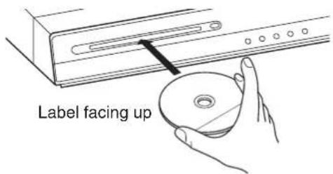 Label facing up