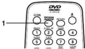 DVD VIDEO φ/ON PROGRAM JUNCTION RETURN ANGLE A:SER:AY DIM 1 2 3 4 AUDIO SLEEP 5 6 7 8 TEST CLEAR