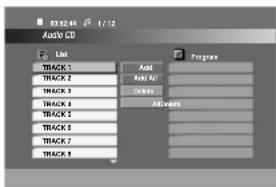 Audio CD Line Track 1 Track 2 Track 3 Track 4 Track 5 Track 6 Track 7 Track 8 Add Add All Delete All records
