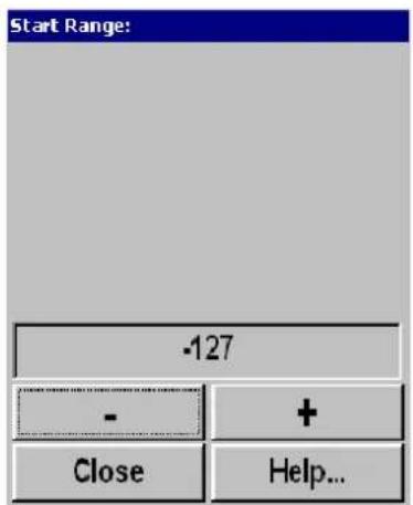 Start Range: -127 - + Close Help...
