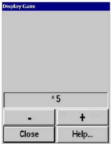 Display Gain: * 5 - + Close Help...